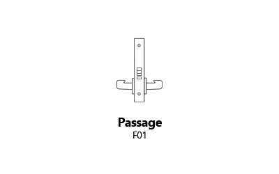 MERIK Grade 1 SFIC Mortise Locks - Passage Function