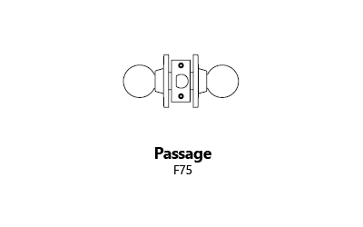 MERIK Grade 1 Cylindrical Knobset - Passage Function